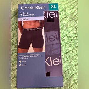 3 PACK CALVIN KLEIN MICROFIBER BOXER BRIEFS SIZE XLARGE BRAND NEW IN BOX